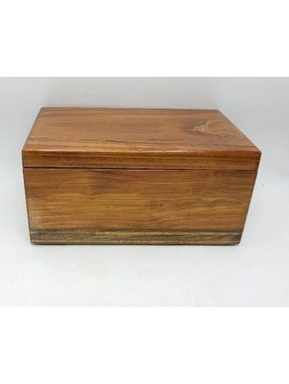 VTG Handcrafted Wooden Storage Box with Hinged Lid